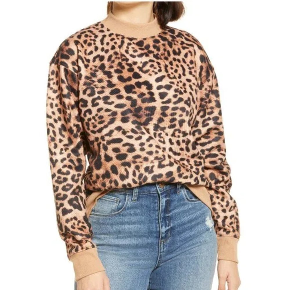 Bp. Mock Neck Graphic Sweatshirt
